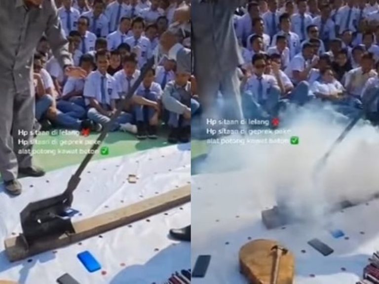 Detik-detik HP Siswa Dihancurkan Guru Pakai Alat Pemotong Kawat, Sampai Berasap Detik detik HP Sitaan Siswa Dihancurkan Guru Pakai Alat Pemotong Kawat Sampai Berasap