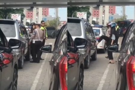 Dibantu Patwal Cewek ini Labrak Sang Ayah yang Kepergok Diduga Bareng Pelakor