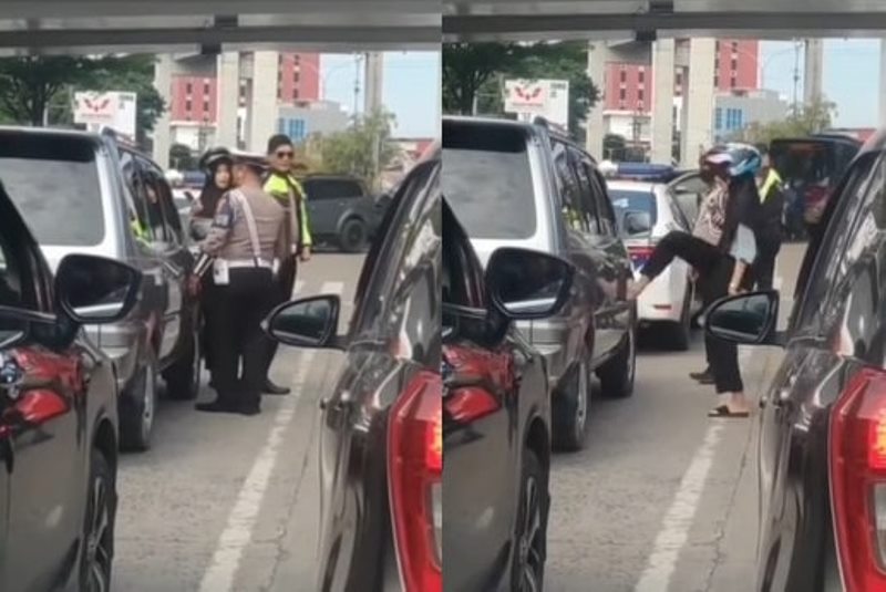 Dibantu Patwal Cewek ini Labrak Sang Ayah yang Kepergok Diduga Bareng Pelakor