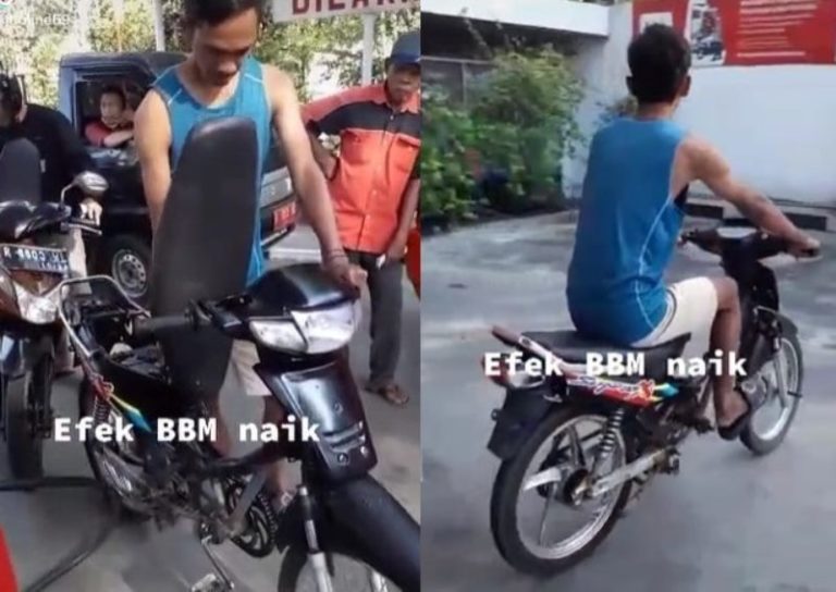 Efek Harga BBM Naik Pria ini Modifikasi Motornya Jadi Begini The Real Sepeda Motor