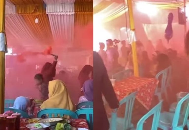 Gagal Keren Bridesmaid Nyalakan Smoke Bom Saat Resepsi Pernikahan Malah Bikin Tamu Tak Nyaman