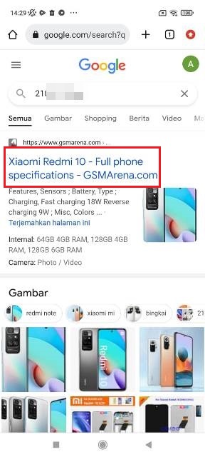 Tipe HP Xiaomi Redmi 10