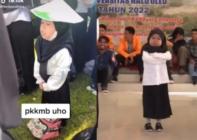 VIRAL Mahasiswi UHO Punya Postur Tubuh Mini Curi Perhatian Saat Ikut Ospek