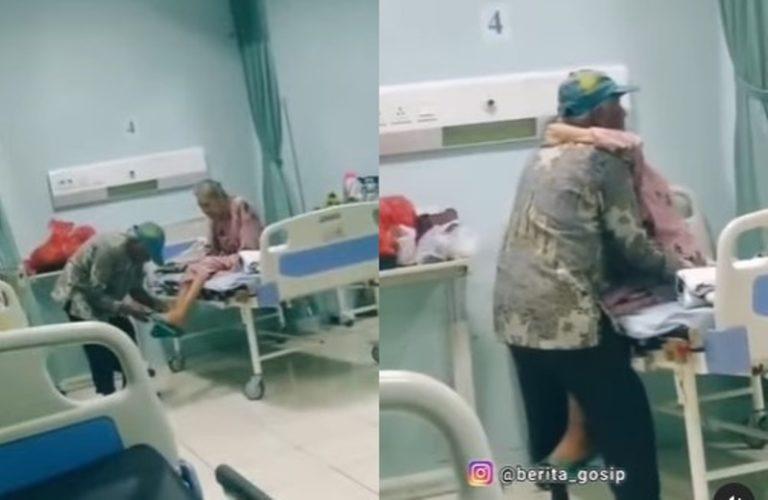 Viral Momen Kakek Gendong Istri Turun dari Ranjang RS Sukses Bikin Baper