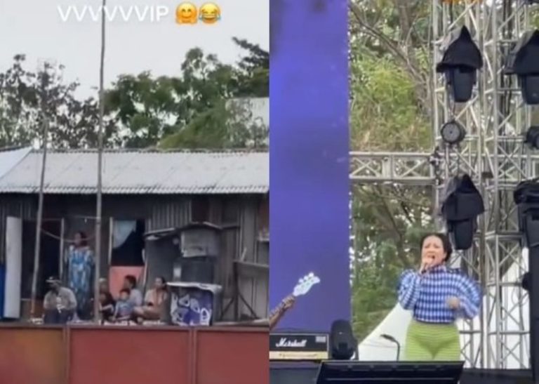 Viral Momen Satu Keluarga Santuy Nonton Konser Depan Rumah Jalur VIP Sesungguhnya