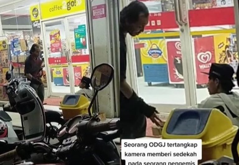 Viral ODGJ Sedekah ke Pengemis Sambil Senyum Sumringah Bikin Kaget Sekaligus Salut