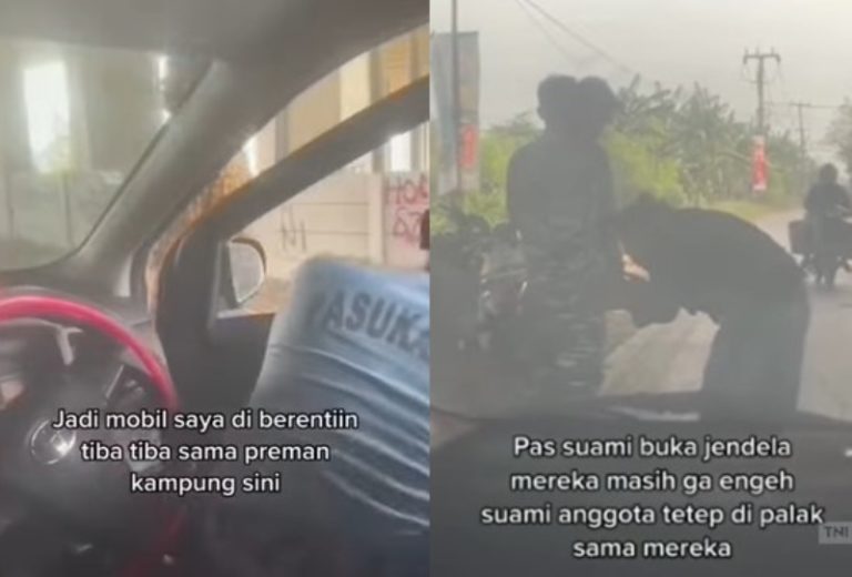 Viral Preman Palak Pengendara Mobil yang Ternyata TNI Berakhir Minta Maaf dan Cium Tangan