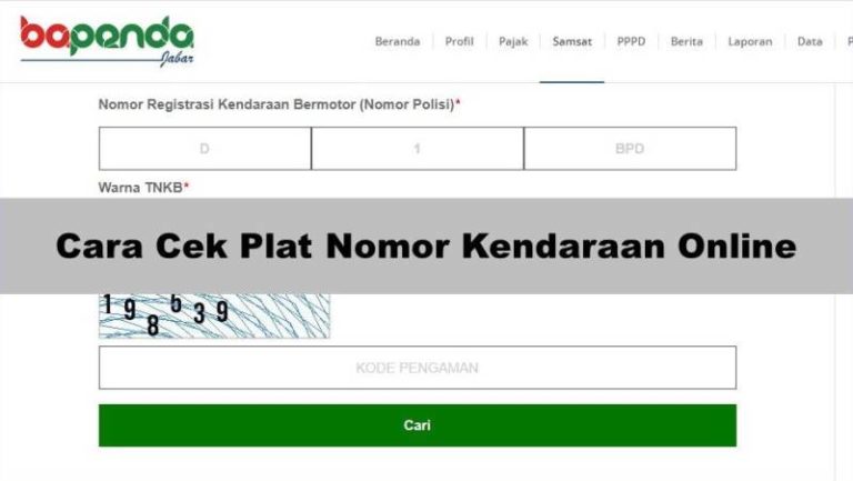 Cara Cek Plat Nomor Kendaraan Online dengan dan Tanpa Aplikasi Cara Cek Plat Nomor Kendaraan