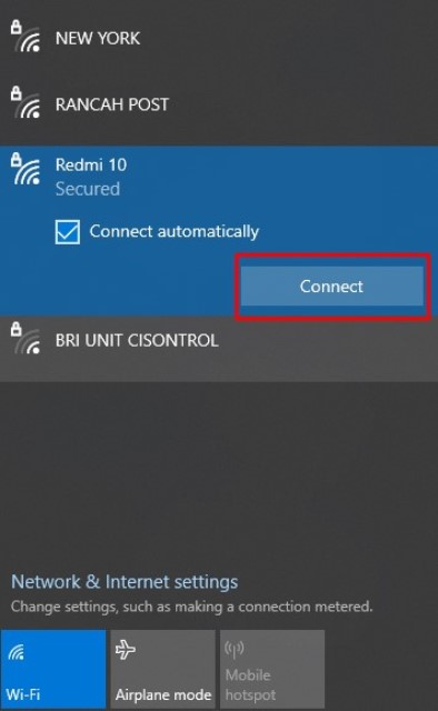 Cara Connect WiFi ke HP