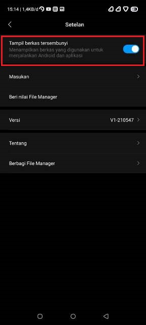 File Tersembunyi HP