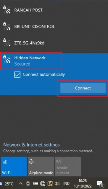 Hidden Network WiFi