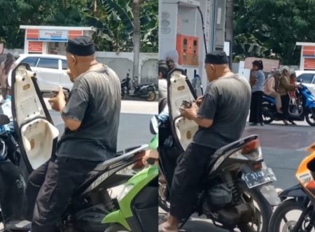 Lama Menunggu Bapak ini Pilih Makan Dulu Saat Antre Isi Bensin di SPBU