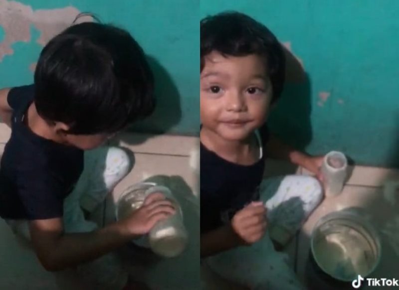 Momen Lucu Bocah Kepergok Ibu Mainan Susu Satu Kaleng, Reaksinya Bikin Tak  Jadi Emosi - Rancah Post