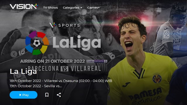 Vision+ - Situs Live Streaming Bola