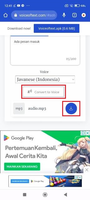 Cara Download Suara Google