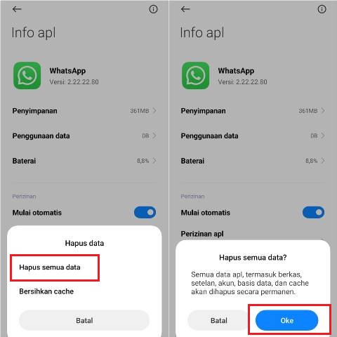 Cara Logout WhatsApp di HP dengan Hapus Data