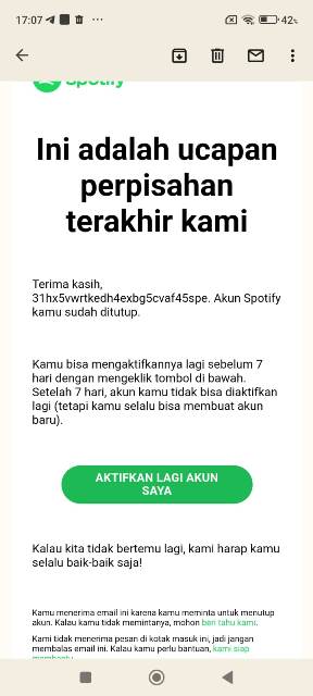 Link Untuk Mengaktifkan Akun Lagi