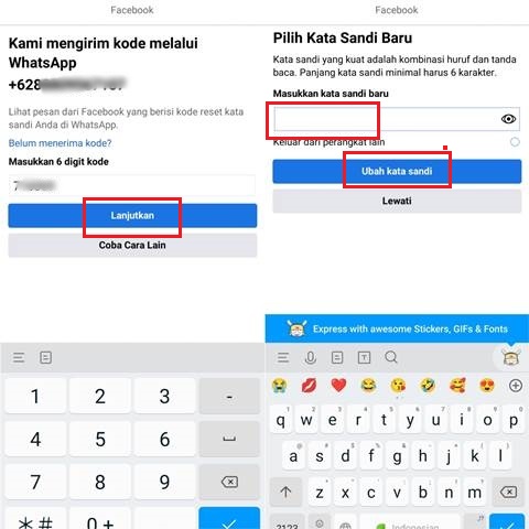 Perubahan Kata Sandi Baru Perubahan Kata Sandi Baru