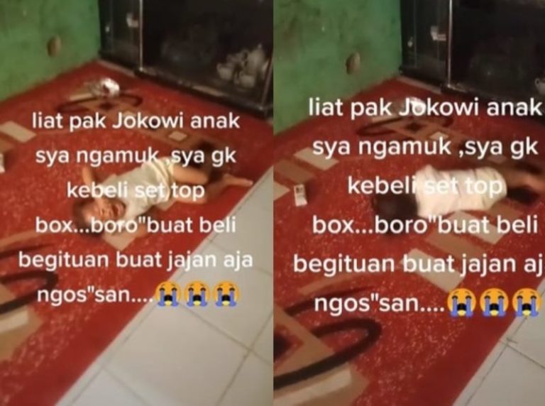 Viral Anak Kecil Nangis Kejer Gegara TV Analog Mati Ibunya Tak Mampu Beli STB