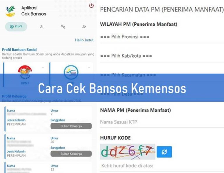 Cara Cek Bansos Kemensos BPNT, BST, PKH dan BLT BBM Cara Cek Bansos Kemensos