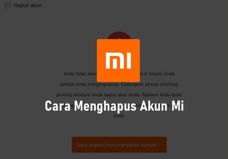 Cara Menghapus Akun Mi