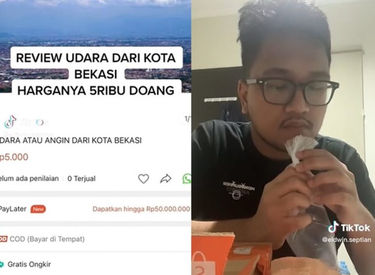 Bikin Geleng geleng Kepala Pria ini Beli Udara Kota Bekasi dari Marketplace Harganya Goceng