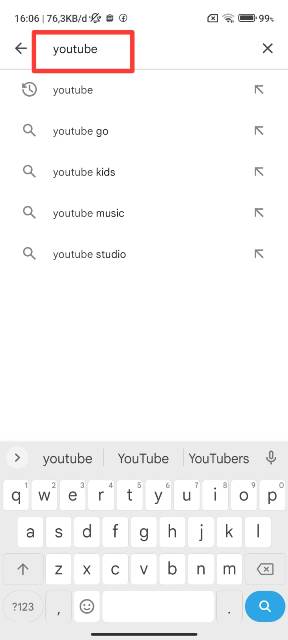 Pencarian YouTube
