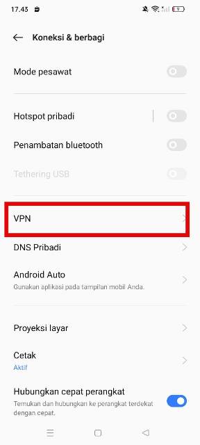 Pilih VPN