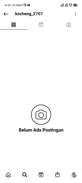 Tampilan Instagram Diblokir