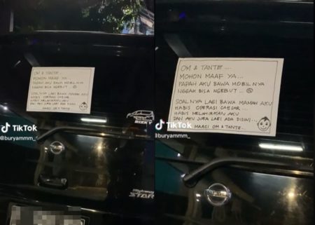 VIRAL Pria Tulis Pesan di Kaca Mobil Gegara Tak Bisa Ngebut Isinya Bikin Menyentuh