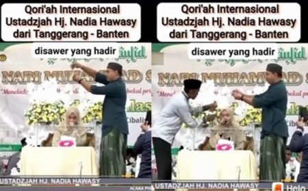 VIRAL Qoriah Disawer Pria Saat Baca Al Quran Uangnya Sampai Diselipkan di Kerudung