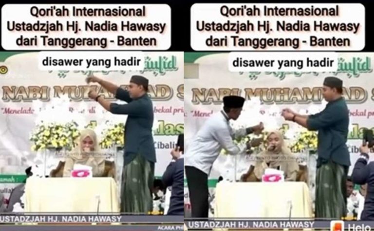 VIRAL Qoriah Disawer Pria Saat Baca Al Quran Uangnya Sampai Diselipkan di Kerudung