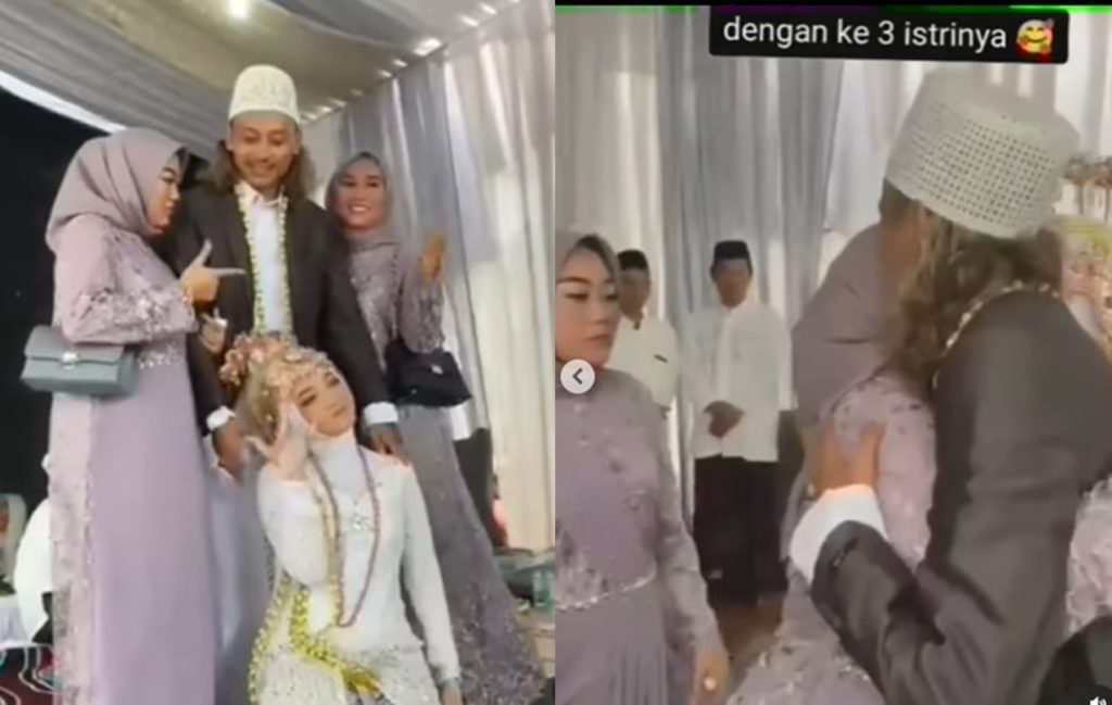Viral Video Suami Menikah Ketiga Kali Didampingi Dua Istrinya Ekspresinya Jadi Sorotan