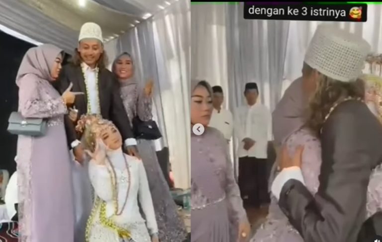 Viral Video Suami Menikah Ketiga Kali Didampingi Dua Istrinya Ekspresinya Jadi Sorotan