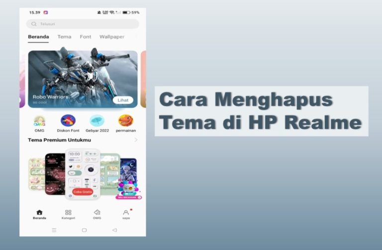 Cara Menghapus Tema di HP Realme