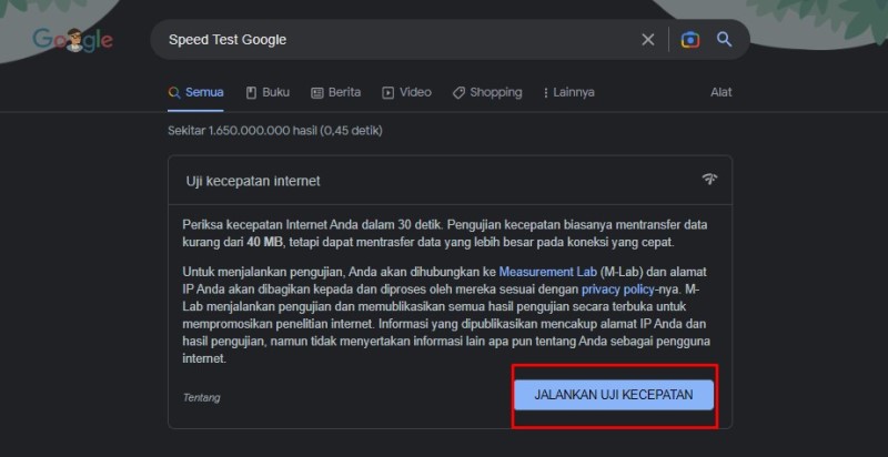 Speedtest oleh Google Cara Menguji Kecepatan WiFi