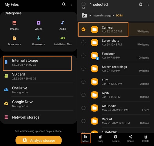 Internal Storage ke SD Card Internal Storage ke SD Card