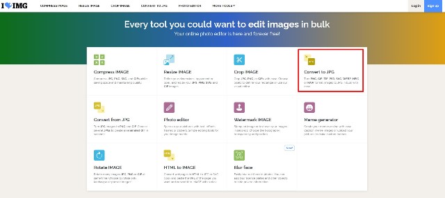 Pilih menu convert to JPG Pilih menu convert to JPG