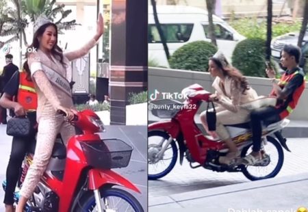 VIRAL Finalis Miss Grand Thailand Naik Ojol ke Lokasi Lomba Santuy Nyetir Meski Pakai Heels