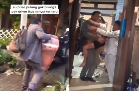 Viral Momen Ayah Beri Kejutan Pulang Kampung Sukses Bikin Anak Nangis Kejer