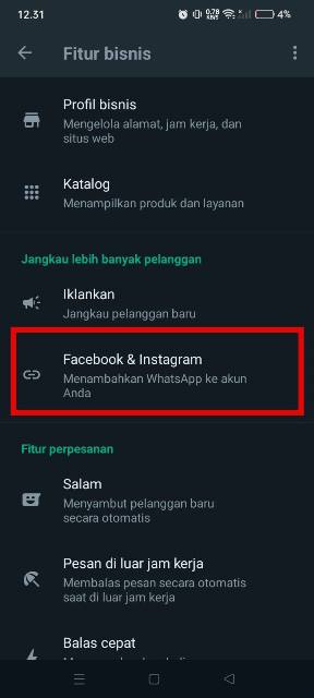 Facebook & Instagram - Cara Membuat Link WhatsApp di FB