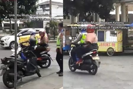 Nyeleneh! Ibu Hamil di Tasikmalaya Ngidam Dibonceng Polisi, Begini Ceritanya