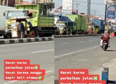 VIRAL Video Sopir Truk Jajan Siomay di Jalan Sampai Bikin Macet, Faktanya