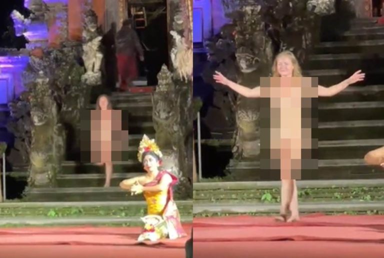 Viral Bule Wanita Bugil Nekat Naik ke Panggung Saat Pertunjukan Tari Bali