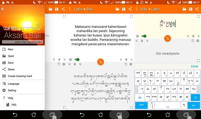 Balinese Script Transliteration