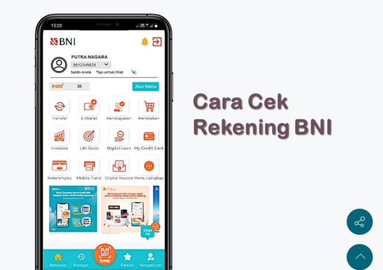 Cara Cek Rekening BNI