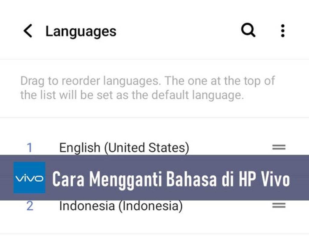 Cara Mengganti Bahasa di HP Vivo