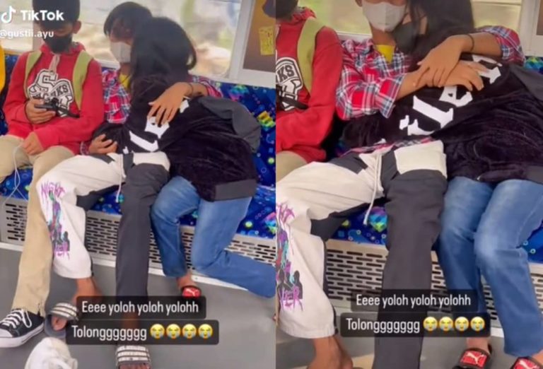 Viral Video 2 Asyik Bocah Bermesraan di Kereta, Dunia Serasa Milik Berdua!