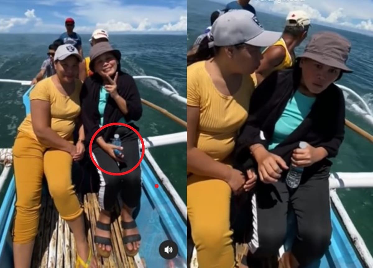 Asyik Berpose di Perahu, Emak emak Syok HP Miliknya 'Dibegal' Ikan