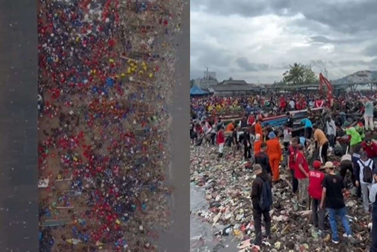 Bikin Bangga! Pandawara Group dan Ribuan Warga Lampung Kompak Bersihkan Sampah di Pantai
